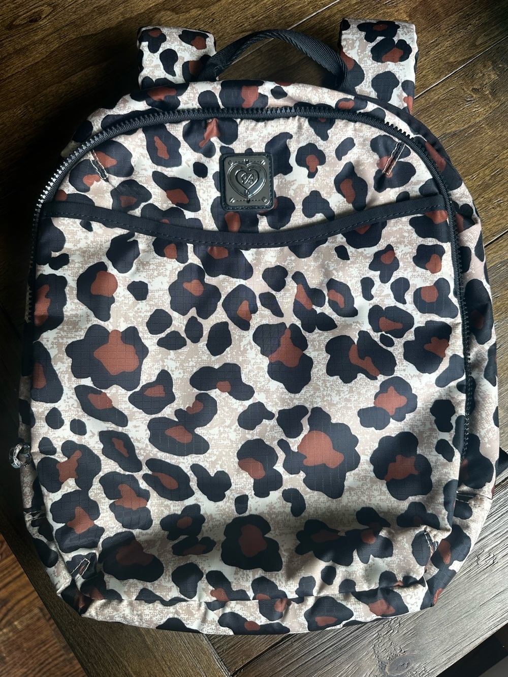 Brighton Leopard Print Backpack - Black & Brown Spots